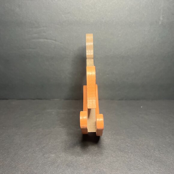 Vintage Retro Hand Painted Wooden Rocking Horse Figure w/ Fringed Saddle - Picture 4 of 6